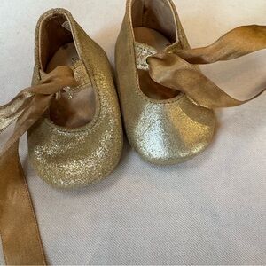 Ralph Lauren Shimmering Gold Baby Dress Shoes
